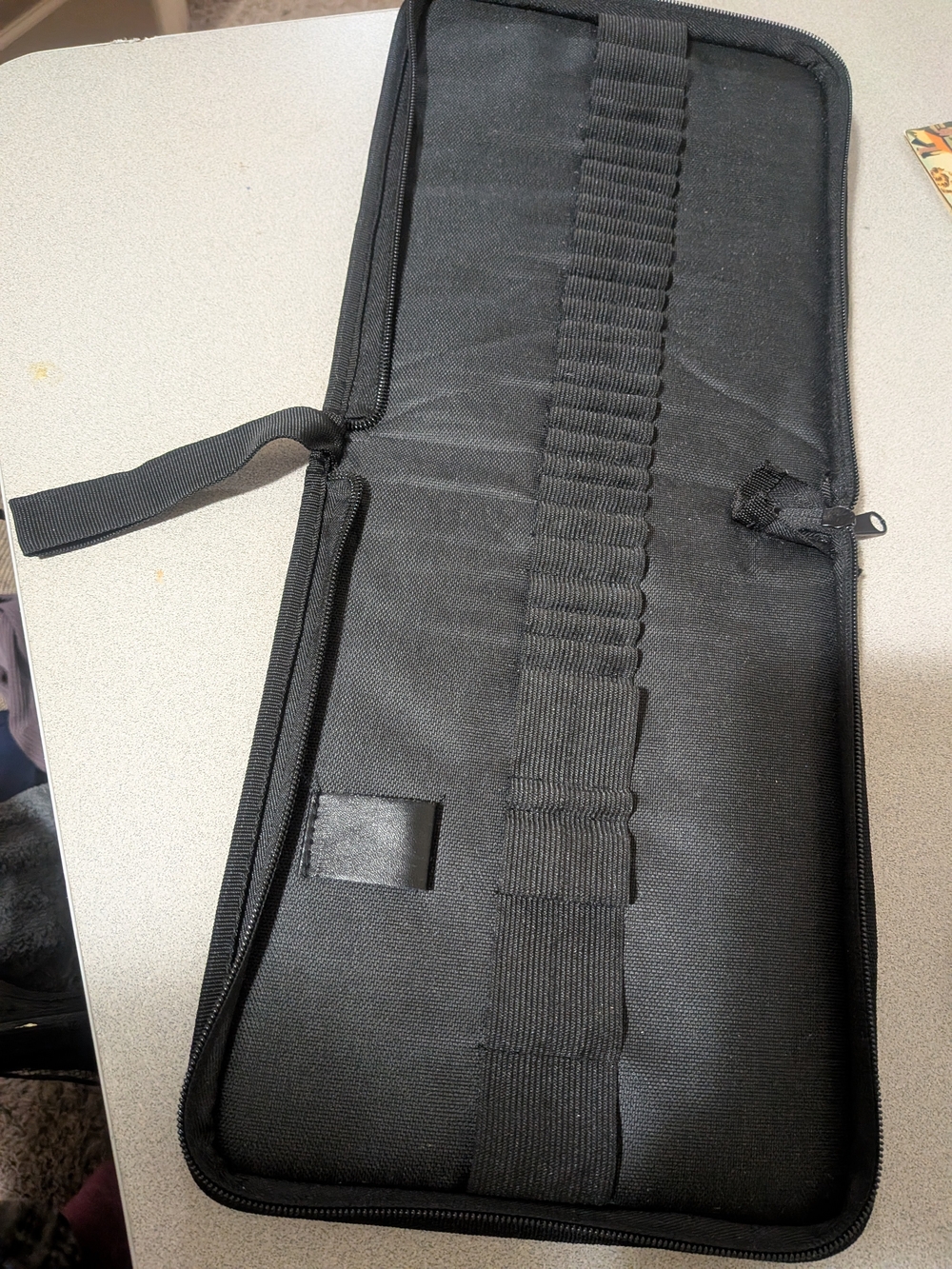 Black Zippered Drawing Pencil/ Accessory Organizer Bag